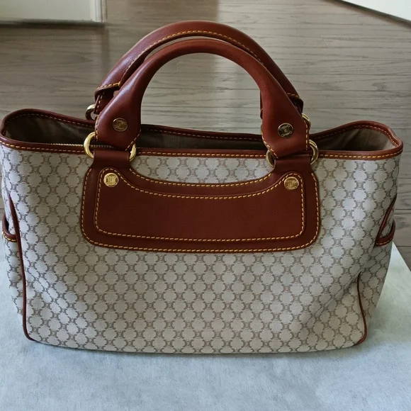 Celine boogie elegant Brown and Cream Designer Tote Bag - Picture 3 of 17